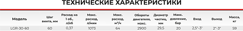Шнековый насос с двумя винтами LGR 30-60