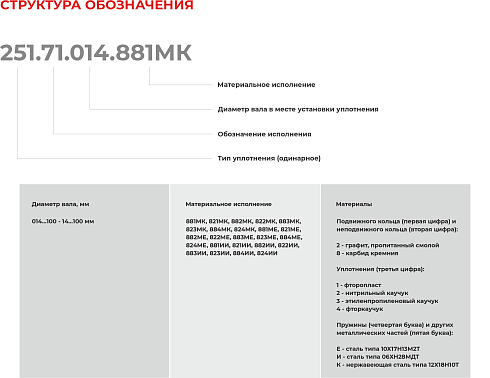 Торцевое уплотнение 251.71.100.884МК в Тюмени фото